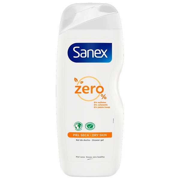 SANEX Zero% Pelle Secca Bagnoschiuma (Pelle secca e sensibile)